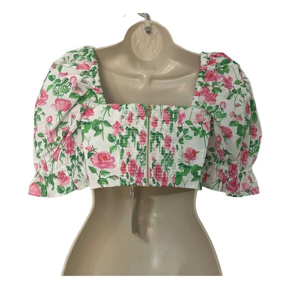 NWT Hill House The Isabella Top in Pink Roses XS - Picture 9 of 15